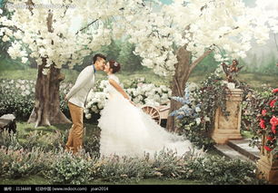 接吻的情侣婚纱摄影图片免费下载 编号3134449 红动网